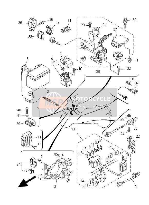 Yamaha XP500A 2014 Electrical 1 for a 2014 Yamaha XP500A